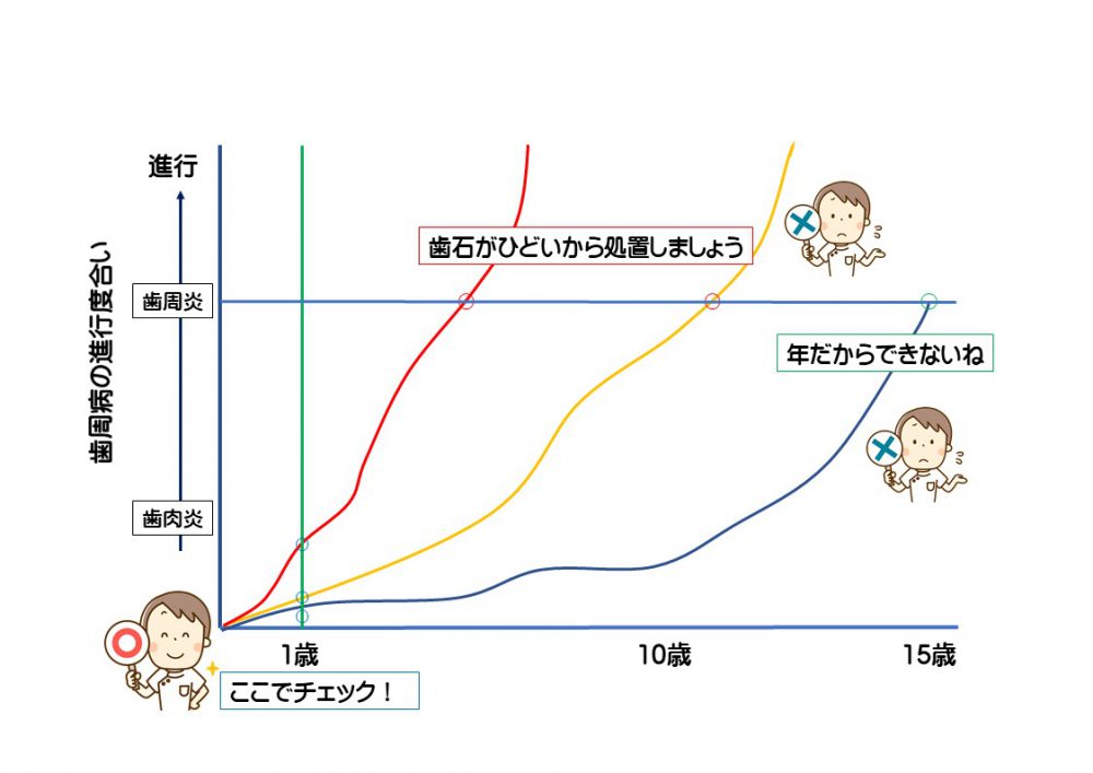 犬の歯周病の進行度合い